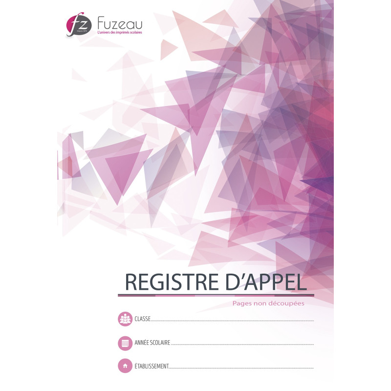 REGISTRE D'APPEL AVEC CONTROLE PAR DEMI-JOURNEE ET PAGES NON DECOUPEES