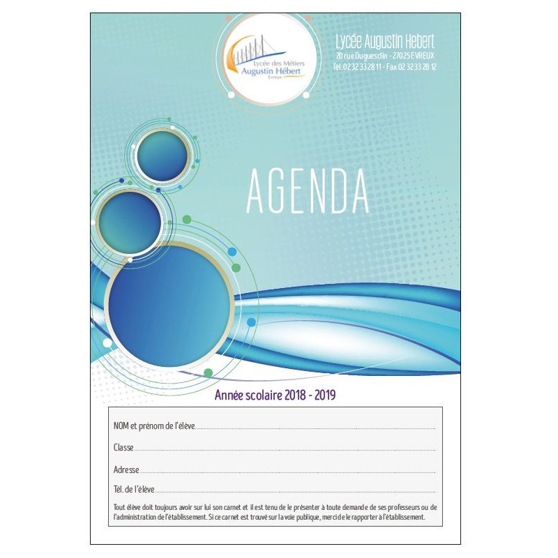 Organisation d'un événement : Recharge pour Agenda et Cahier personnalisés  A4.