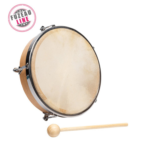 TAMBOURIN 20 CM AVEC PEAU NATURELLE