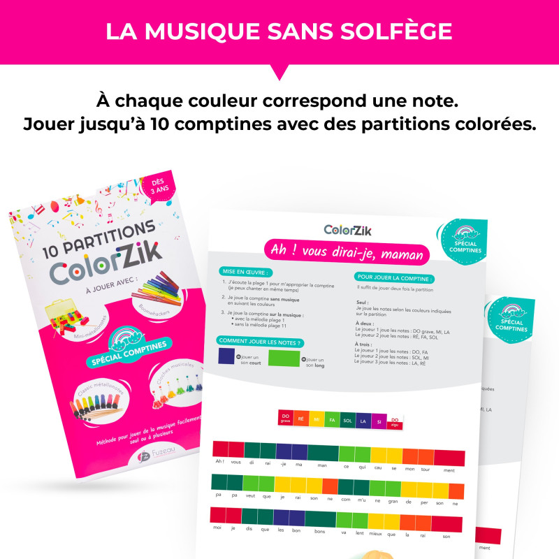 Colorzik comptine - Fuzeau - apprendre la musique